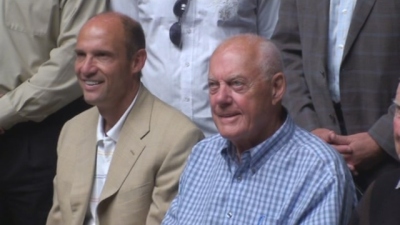Both Mike Riley, left, and Bud Grant skipped town.
